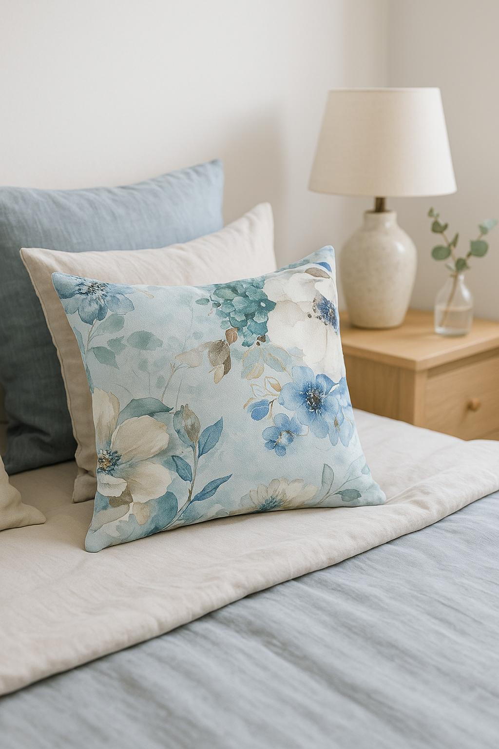 Ginkgo Leaf Oil Painting Print Throw Pillow Cover, Design 2 - view 2