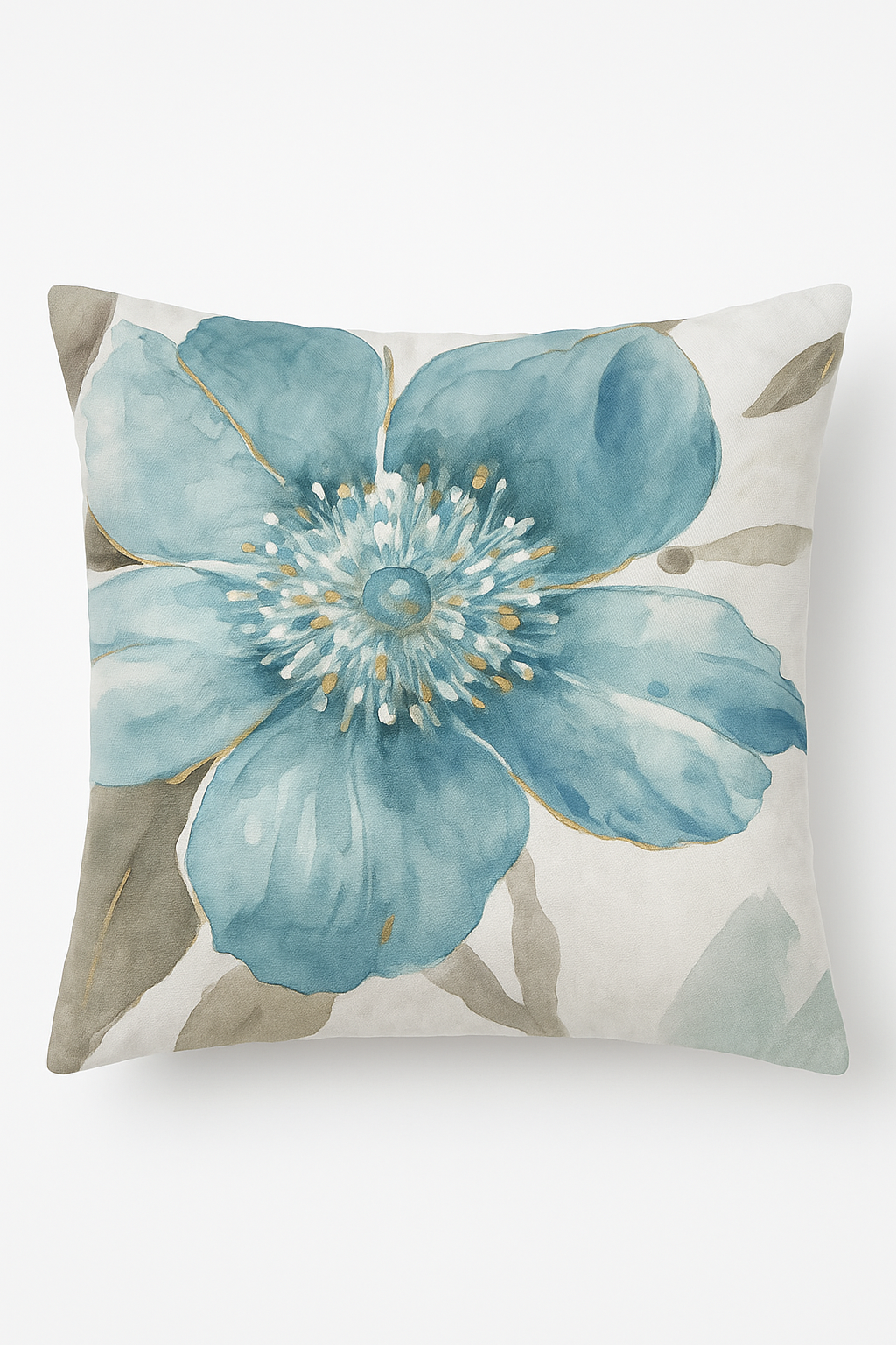 Ginkgo Leaf Oil Painting Print Throw Pillow Cover, Design 1