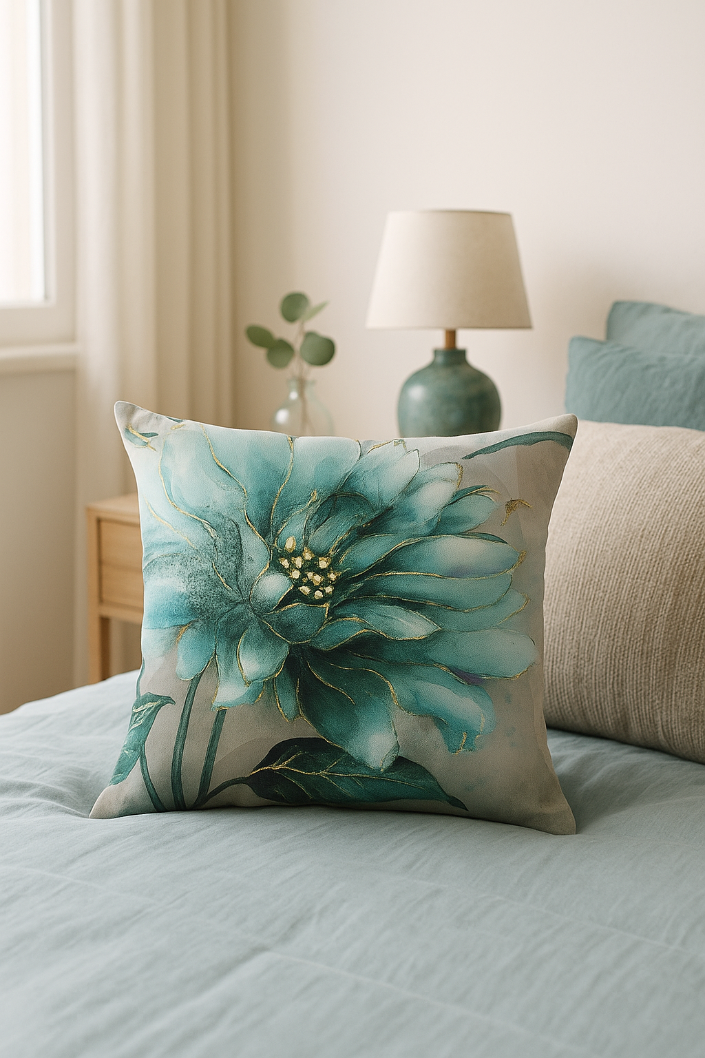 Timeless Ginkgo Floral Throw Pillow Cover for Interior Decoration - view 2
