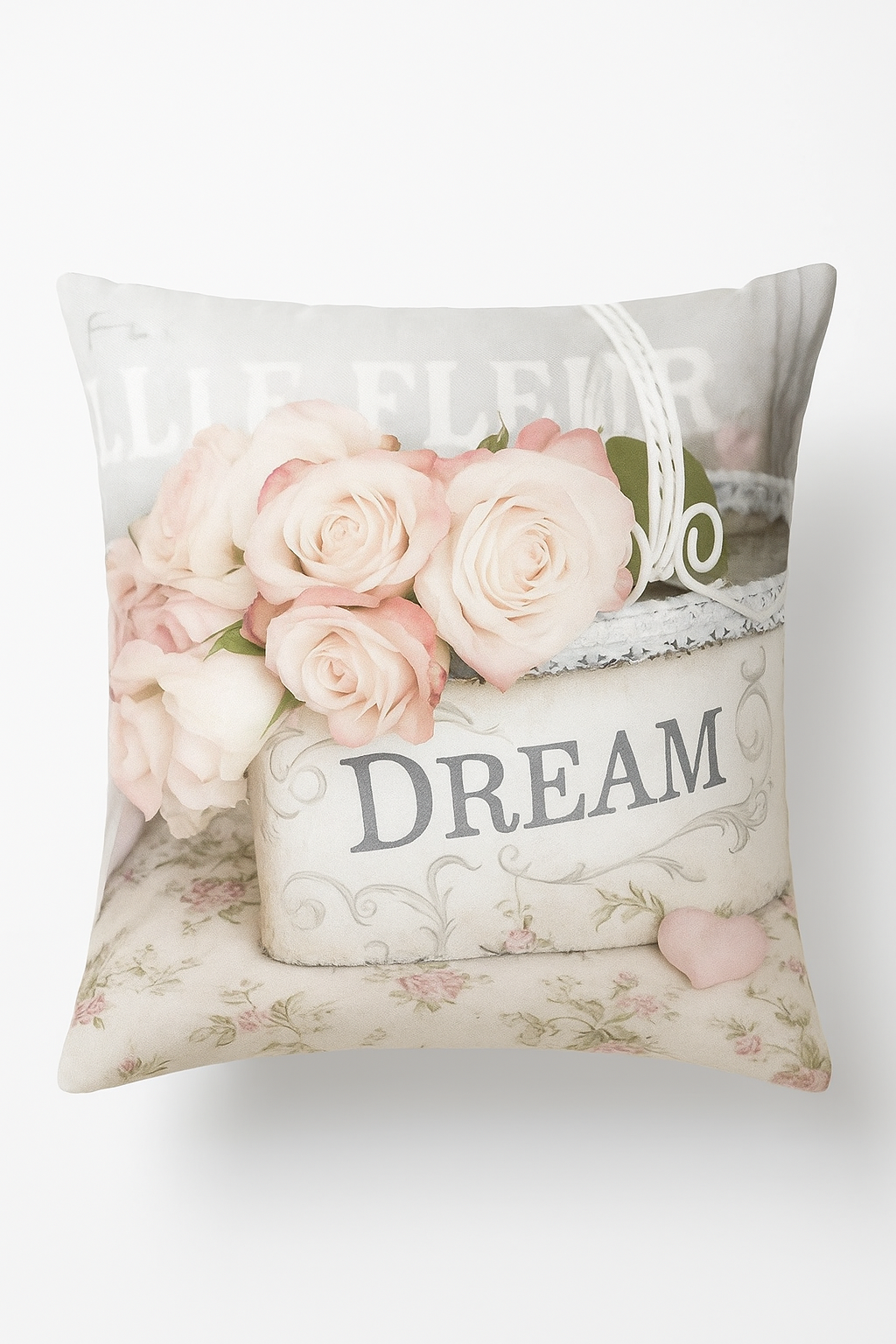 Decorative Nordic style pink pattern throw pillow cover for sofa