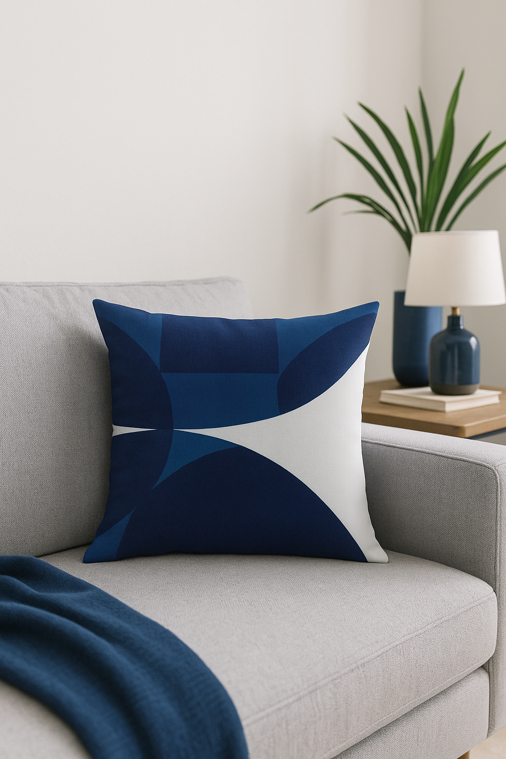 Nordic abstract throw pillow cover for modern living room - view 2
