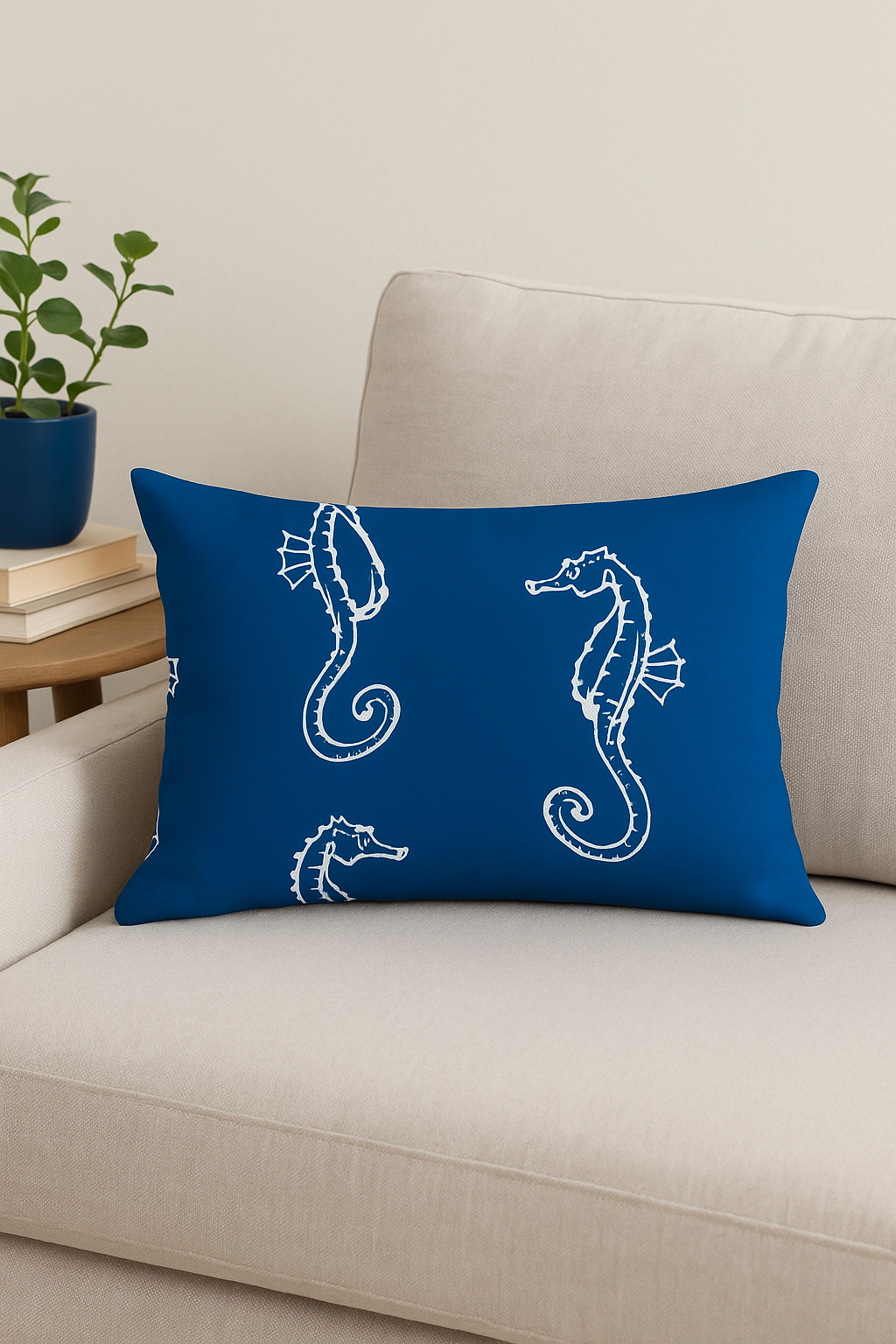 Throw pillow cover blue marine animals 30 x 50 cm decorative sofa - view 2