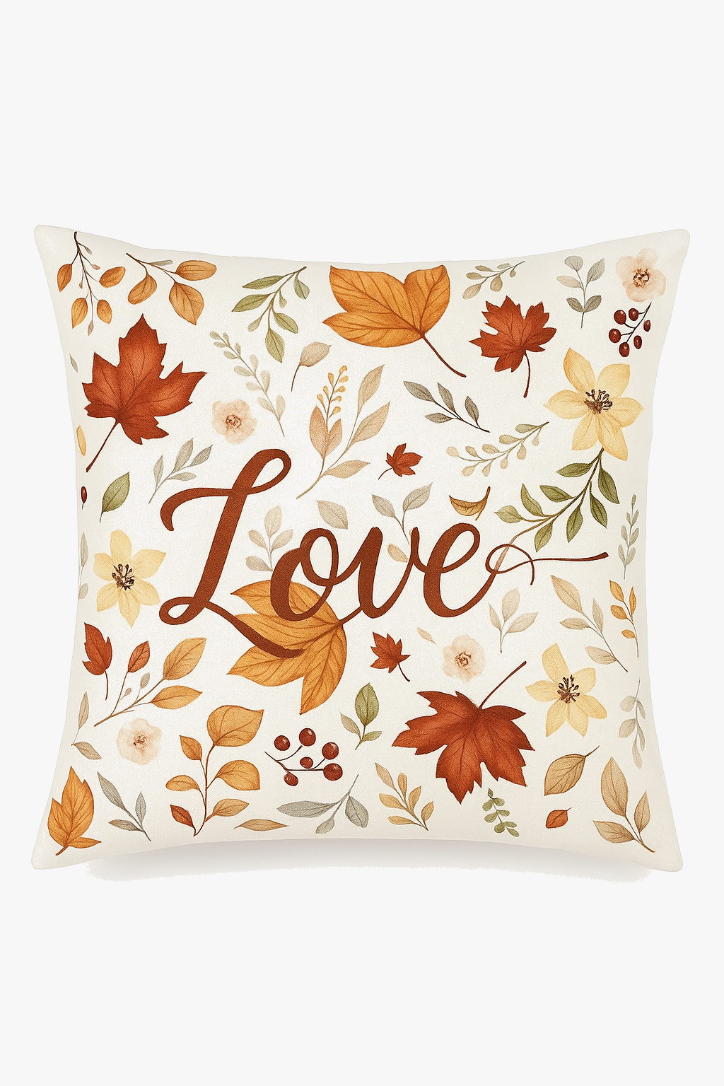 Modern Fall Love and Home Throw Pillow Cover