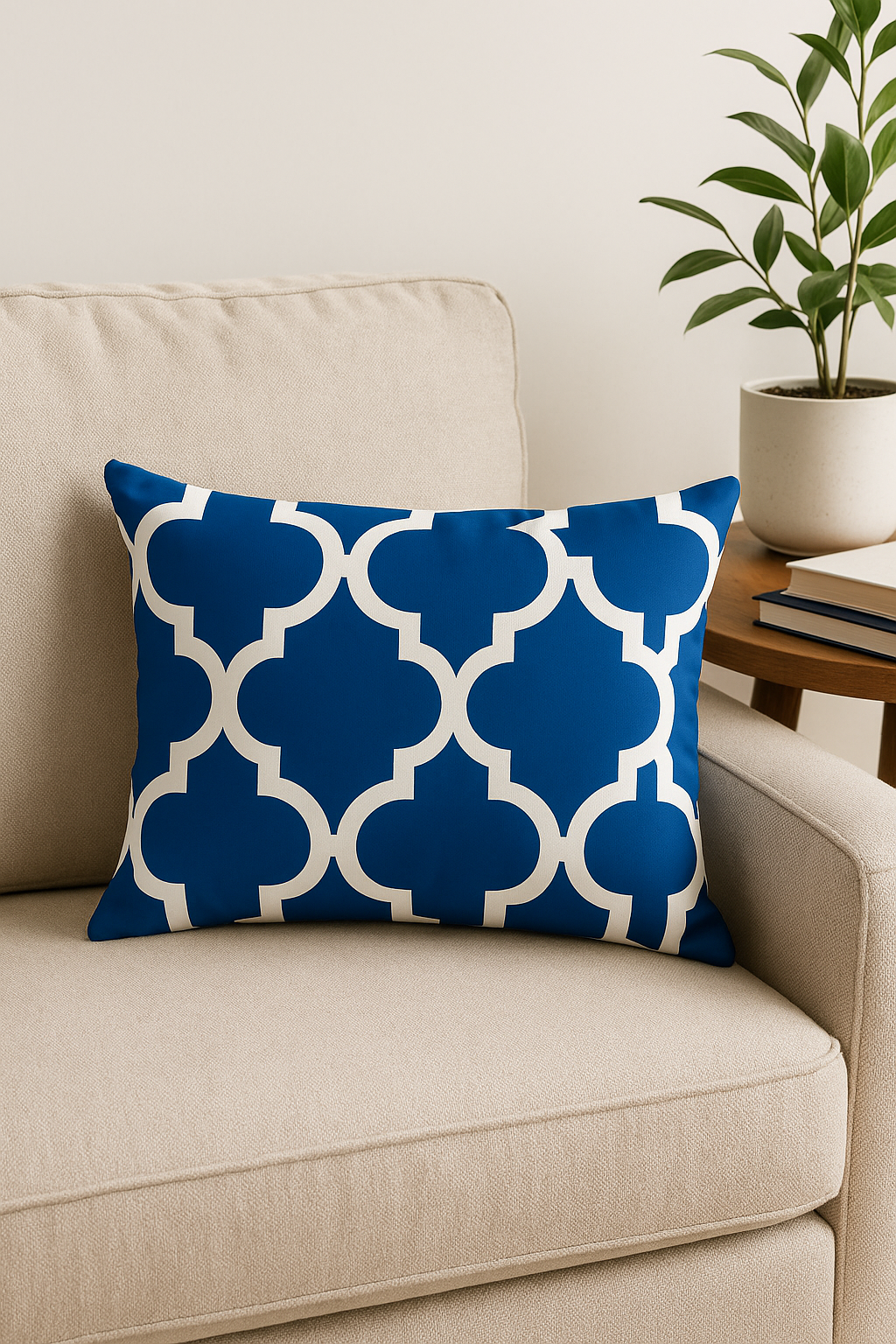 Blue Throw Pillow Cover with Marine Animal Pattern 30 X 50, Design 2 - view 2
