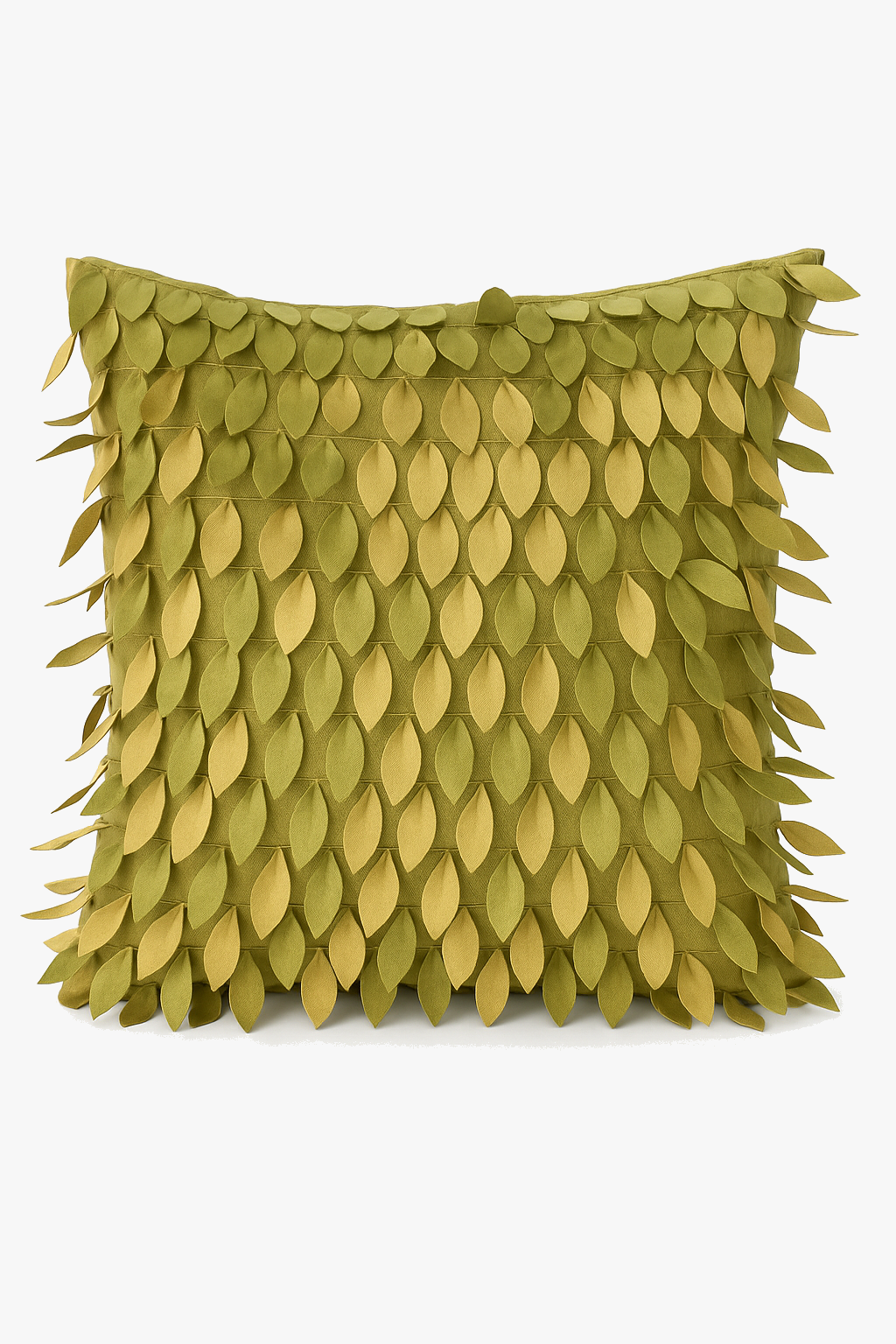 Sophisticated 3D Embroidered Leaf-Shaped Throw Pillow Cover