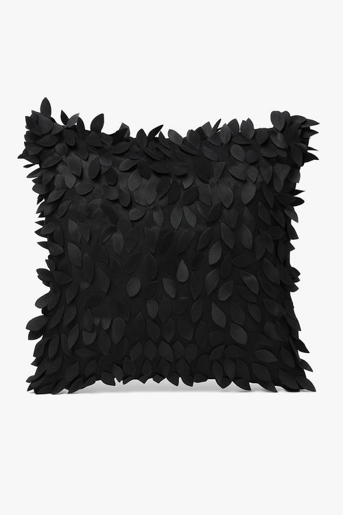 3d embroidered throw pillow cover in decorative sheet shape 42x42 cm
