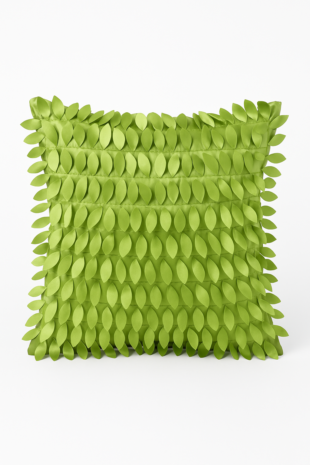 Embroidered throw pillow cover in the shape of decorative 3D sheet 42 x 42 cm