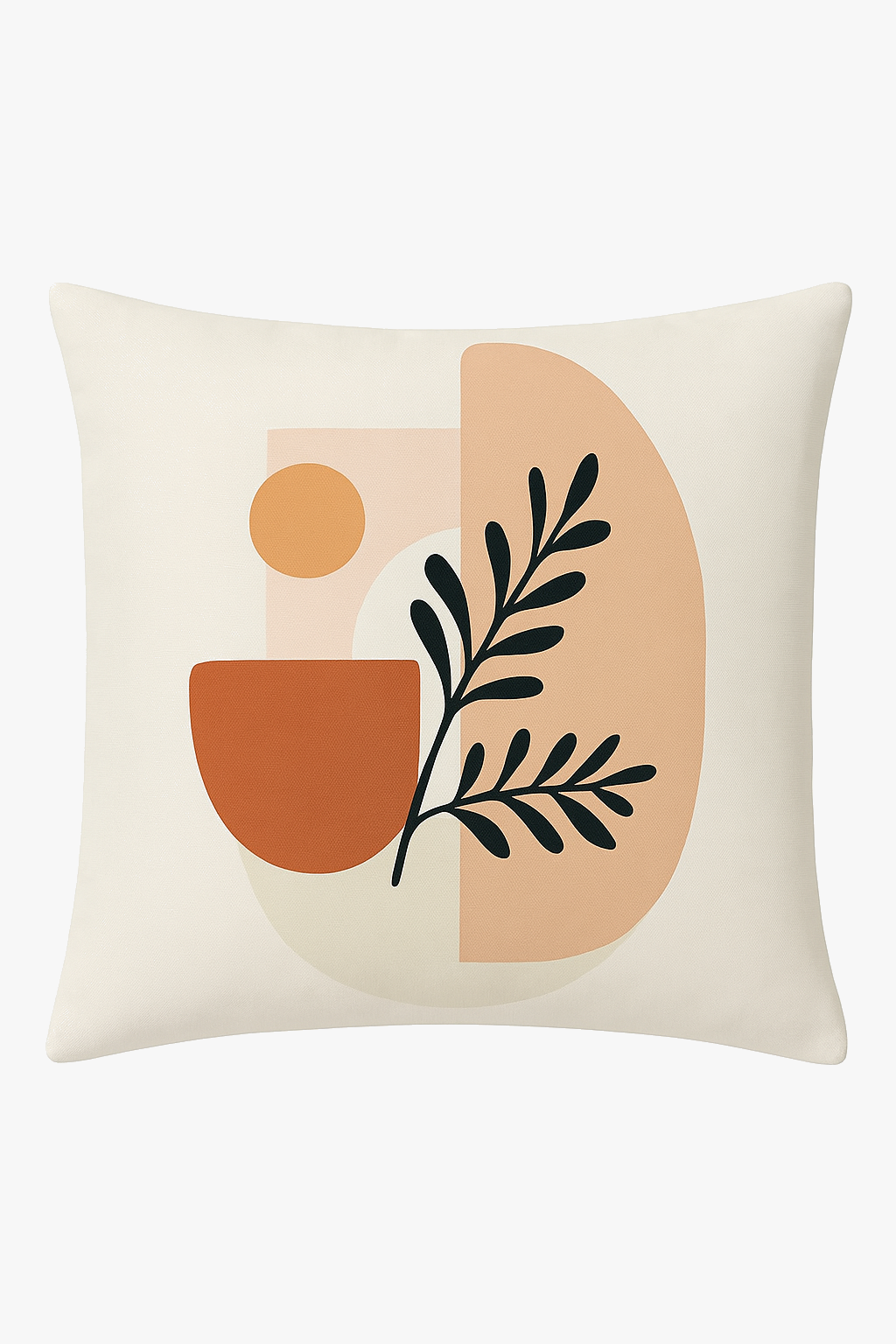 Square throw pillow cover art plant 45x45 cm abstract for sofa