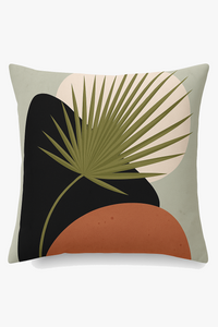 Square throw pillow cover art plant abstract 45 cm