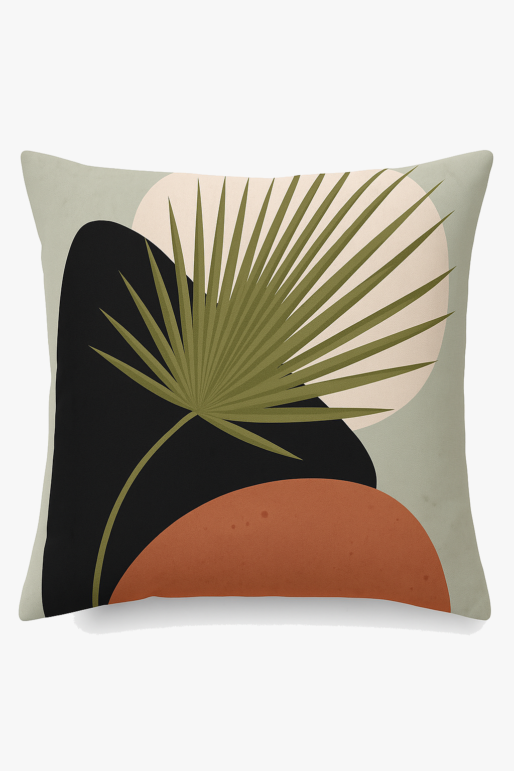 Square throw pillow cover art plant abstract 45 cm