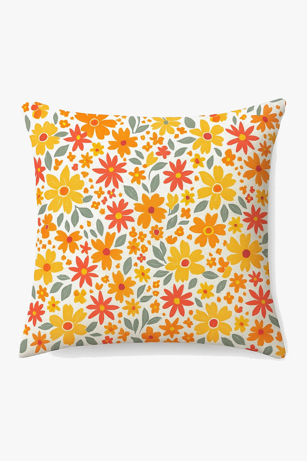 Delicate Square Watercolor Floral Throw Pillow Cover 45 X 45 cm