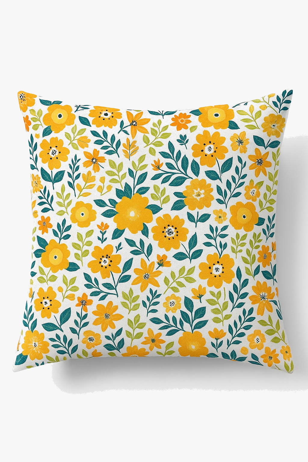 Watercolor Floral Square Throw Pillow Cover, 45x45 cm, Style Four