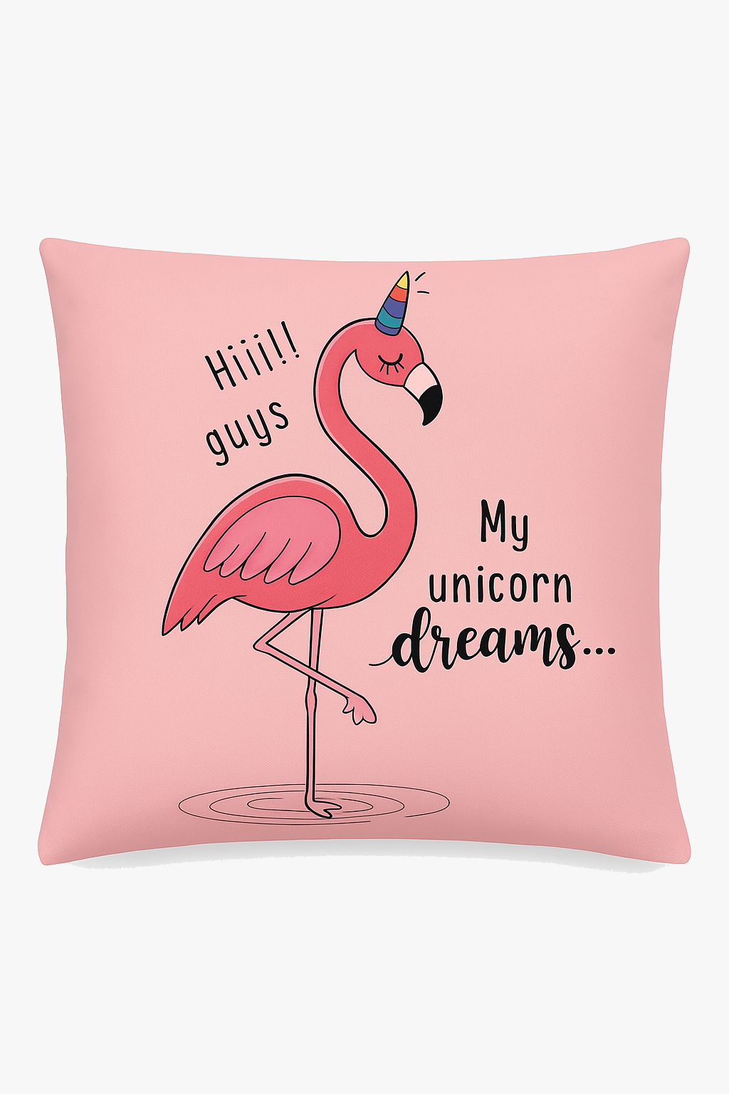 Square throw pillow cover flaming pink decorative pattern for sofa