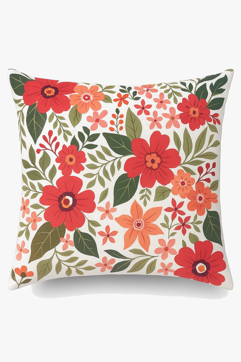 Watercolor Floral Square Throw Pillow Cover, 45x45 cm, Style Seven