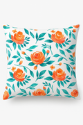 Square Watercolor Flower Throw Pillow Cover, 45x45 cm, Minimalist