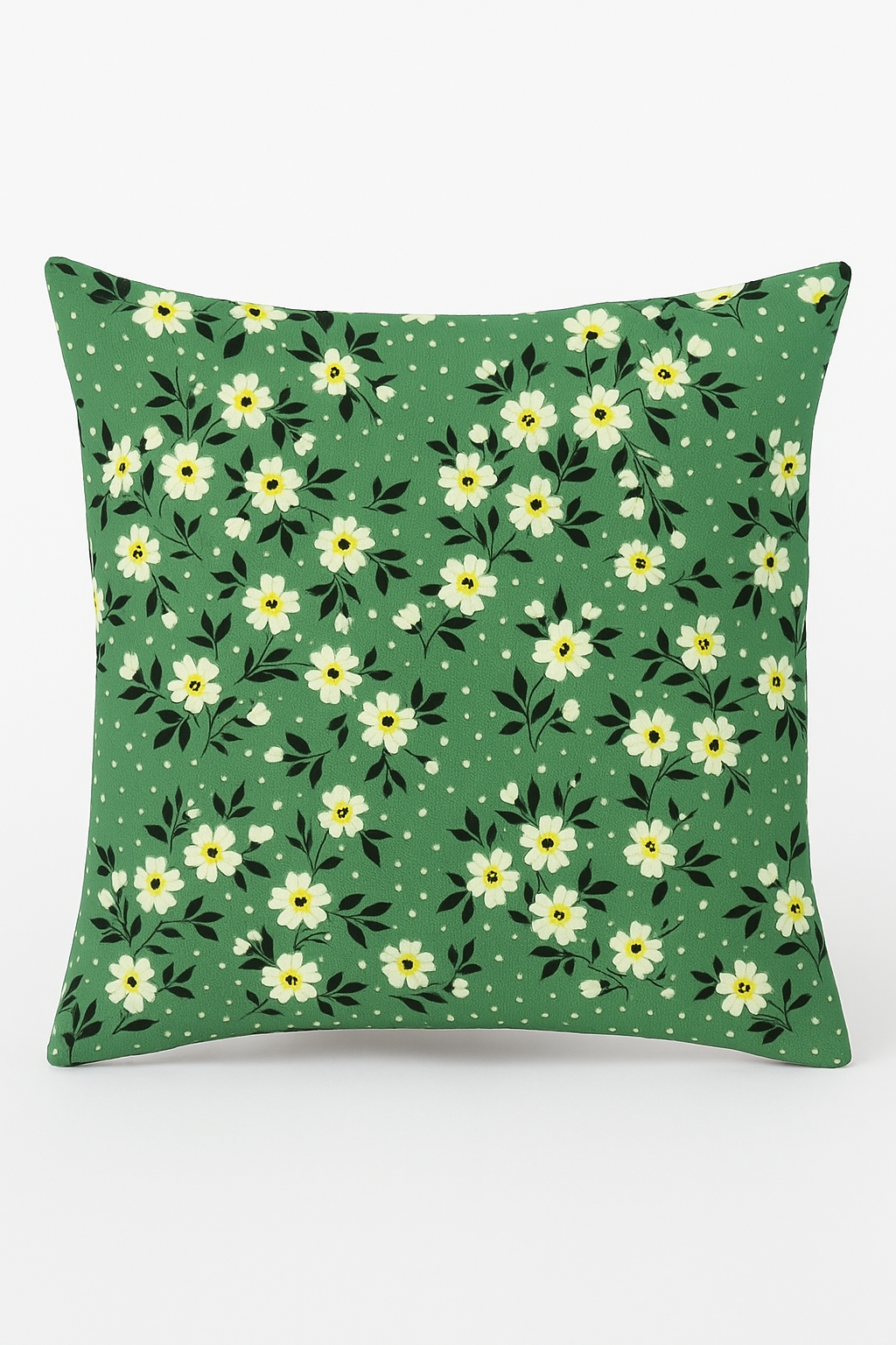 Square Watercolor Flower Throw Pillow Cover, 45x45 cm, Light Print