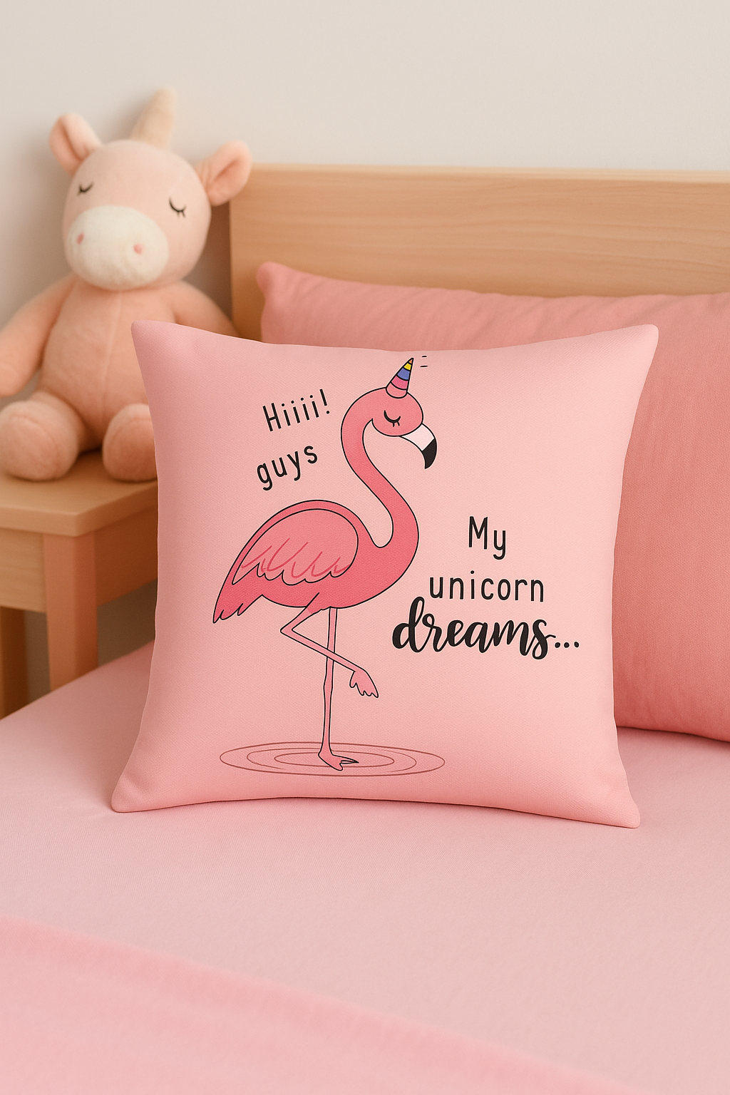 Square throw pillow cover flaming pink decorative pattern for sofa - view 2