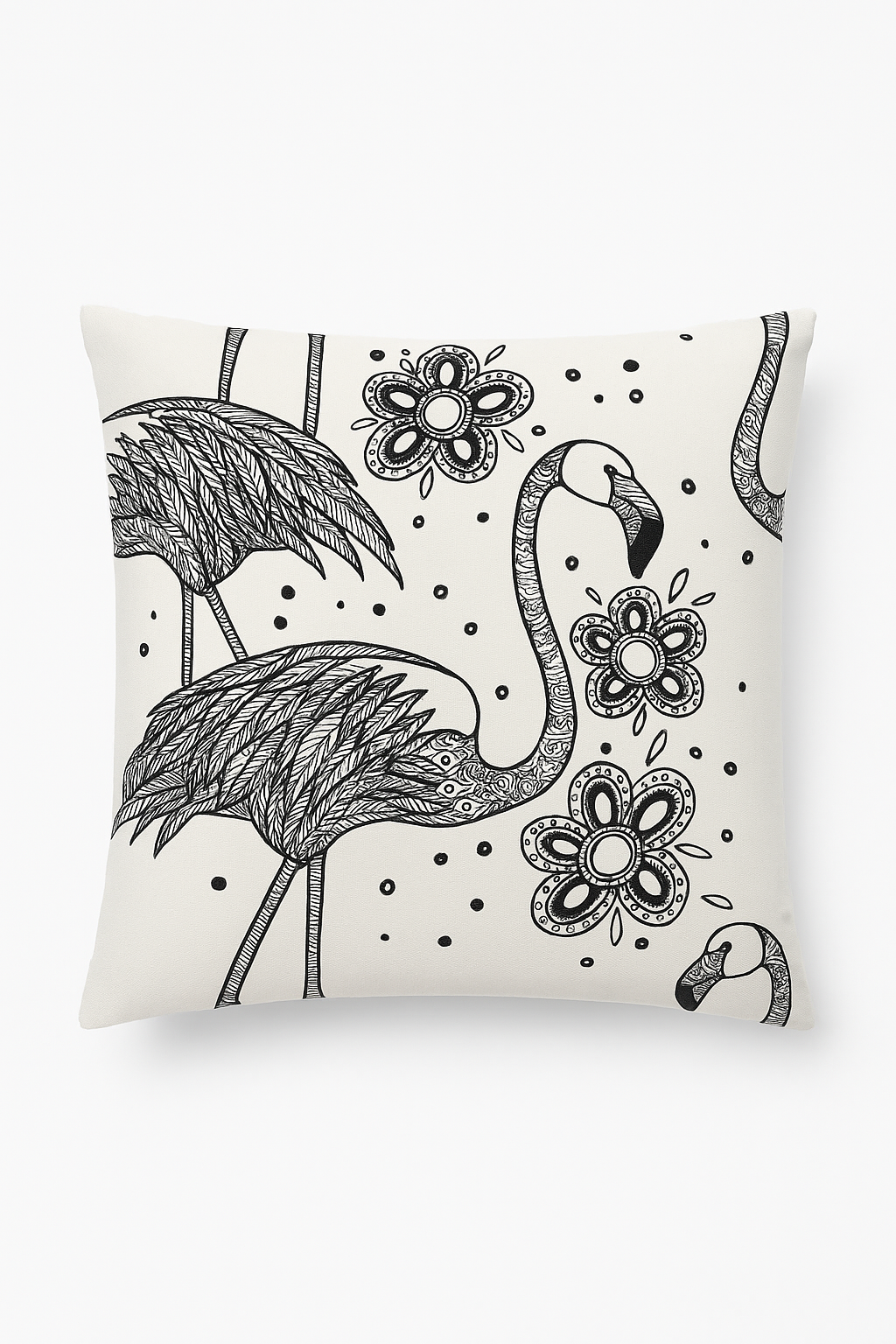 Square throw pillow cover flaming pink decorative pattern for your interior