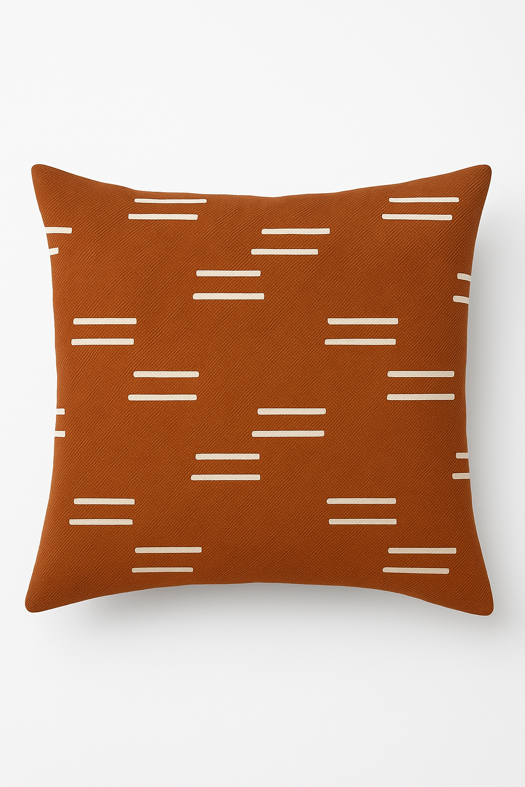 Square Brown Geometric Throw Pillow Cover, Pairs with Neutral Tones