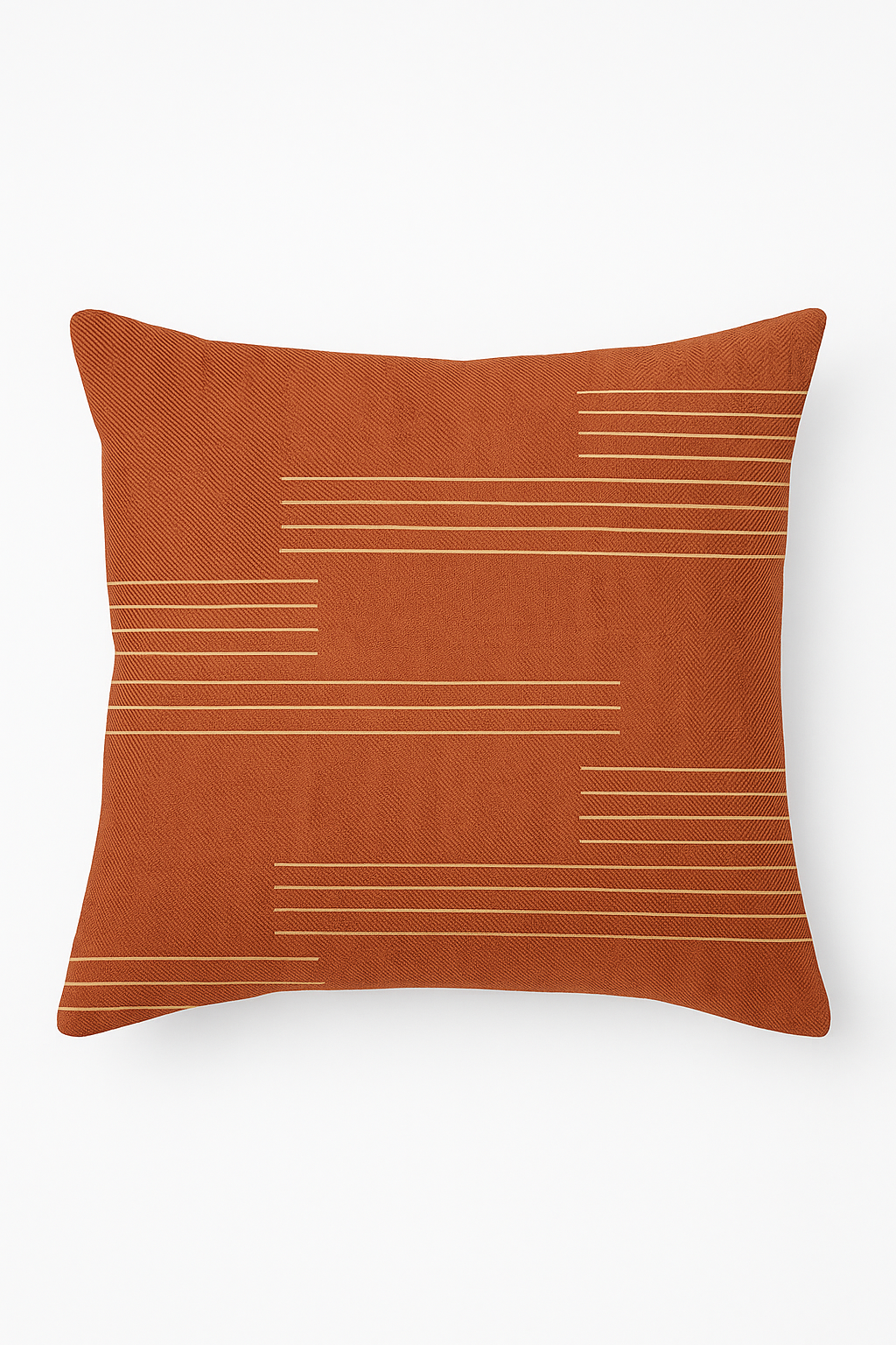Square Brown Geometric Throw Pillow Cover, Nordic and Industrial Style