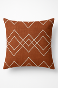 Masterful Square Brown Geometric Throw Pillow Cover