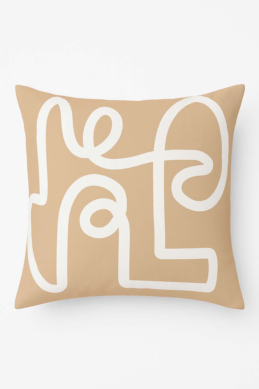 Sober Square Brown Geometric Throw Pillow Cover
