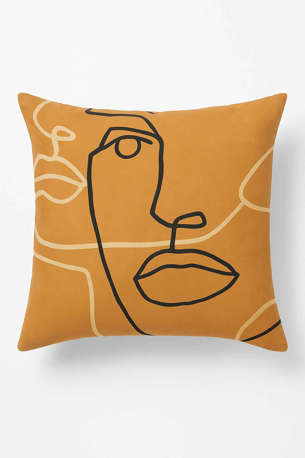 Rhythmic Square Brown Geometric Throw Pillow Cover