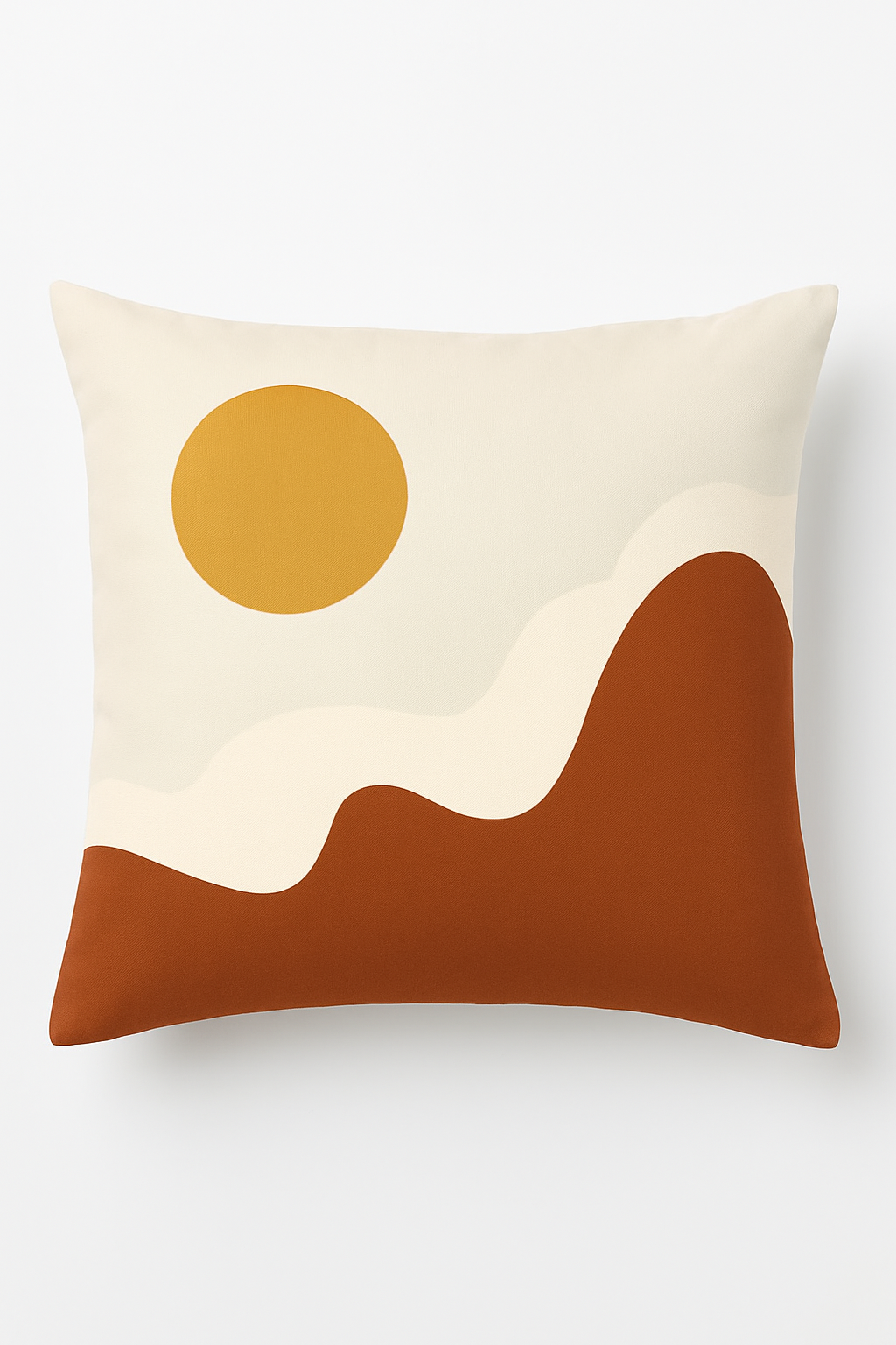 Timeless Square Brown Geometric Throw Pillow Cover