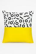 Square throw pillow cover with floral yellow sunflower pattern 45x45 cm