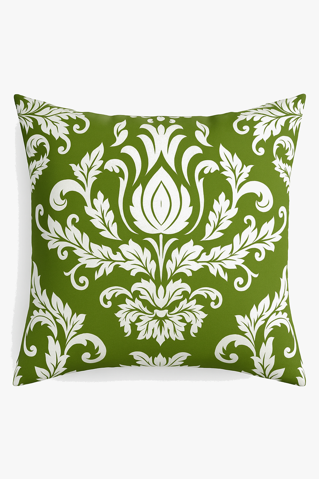 Discreet Nature Green Leaf Throw Pillow Cover