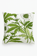 Hardwood-Inspired Green Leaf Throw Pillow Cover