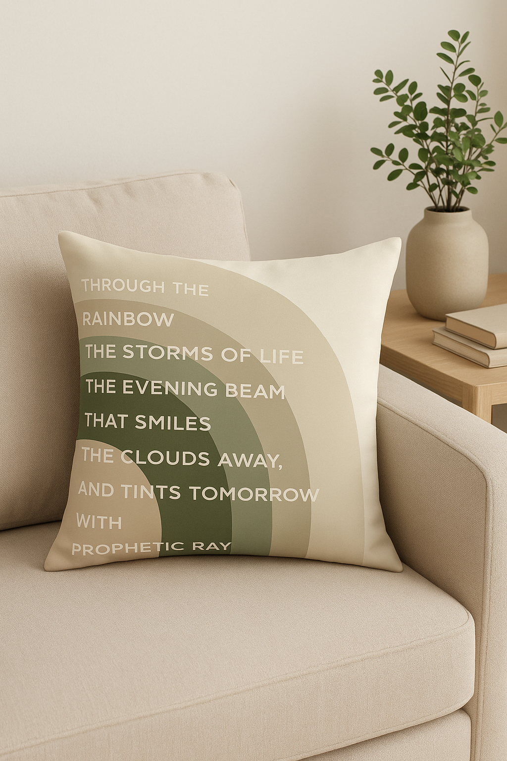 Fresh Botanical Green Leaf Throw Pillow Cover - view 2