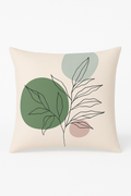 Refined Botanical Green Leaf Throw Pillow Cover