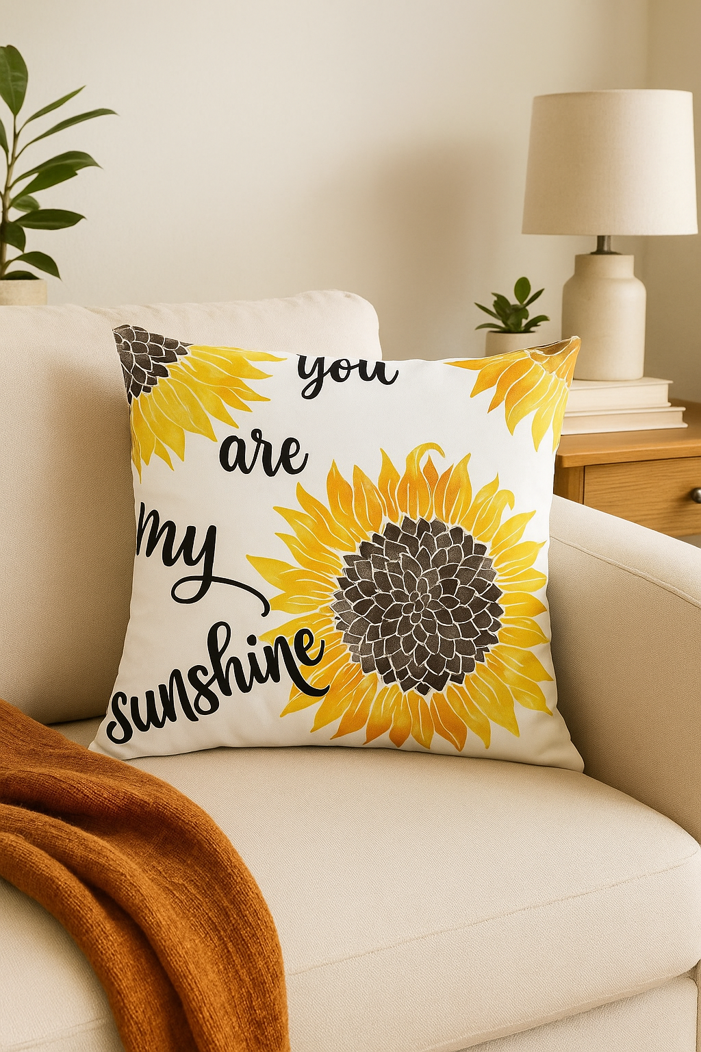 Balanced Yellow Sunflower Throw Pillow Cover, 45 X 45 cm - view 2