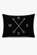 Black and white geometric decorative throw pillow cover