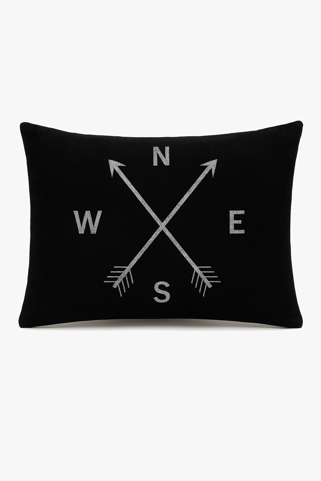 Black and white geometric decorative throw pillow cover