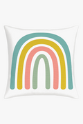 Rainbow Geometric Throw Pillow Cover, Warm and Joyful Print