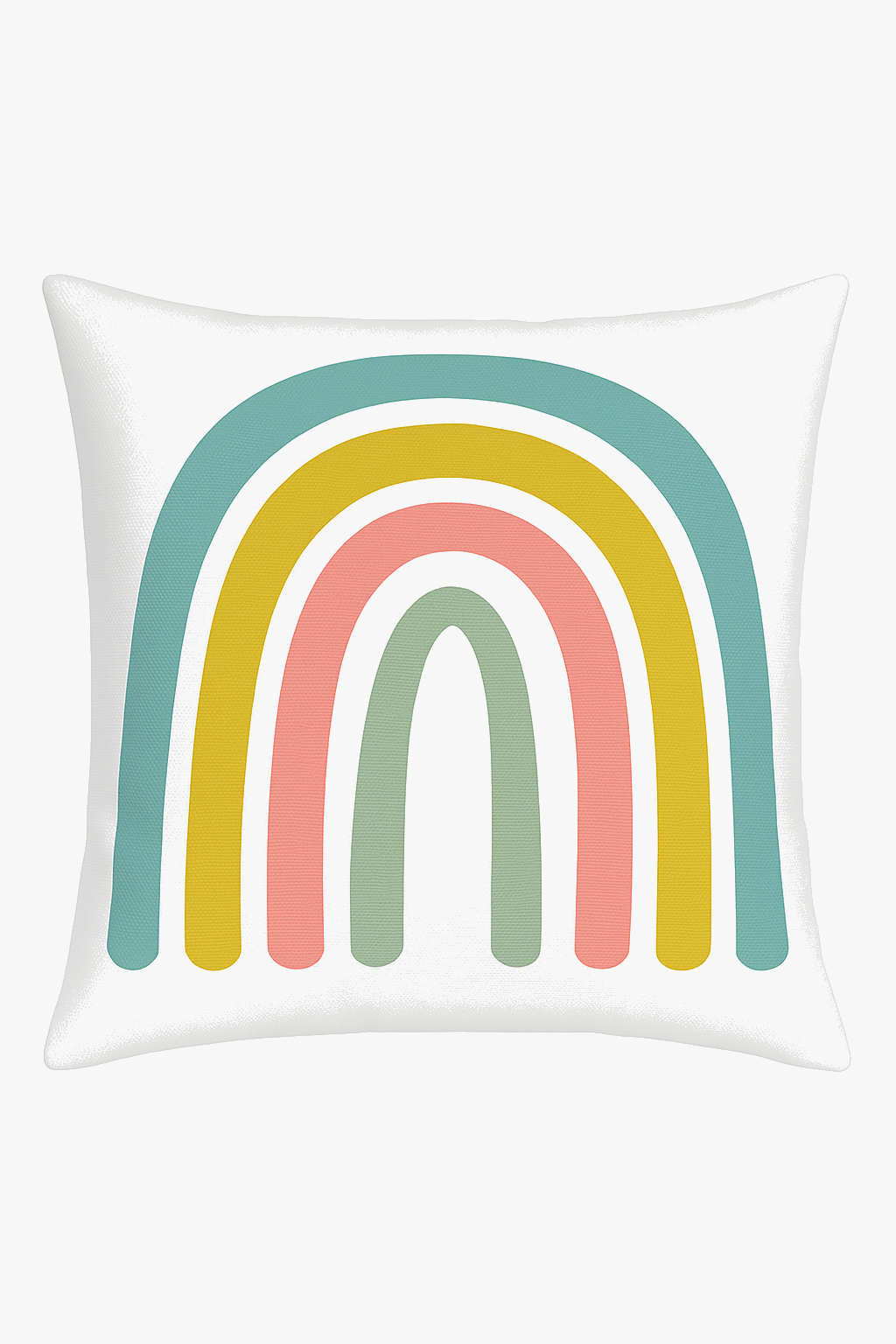Rainbow Geometric Throw Pillow Cover, Warm and Joyful Print