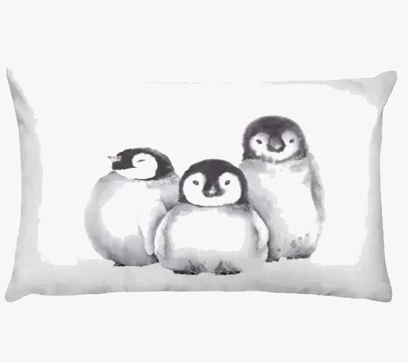Cute Cartoon Animal Throw Pillow Cover, Design 1