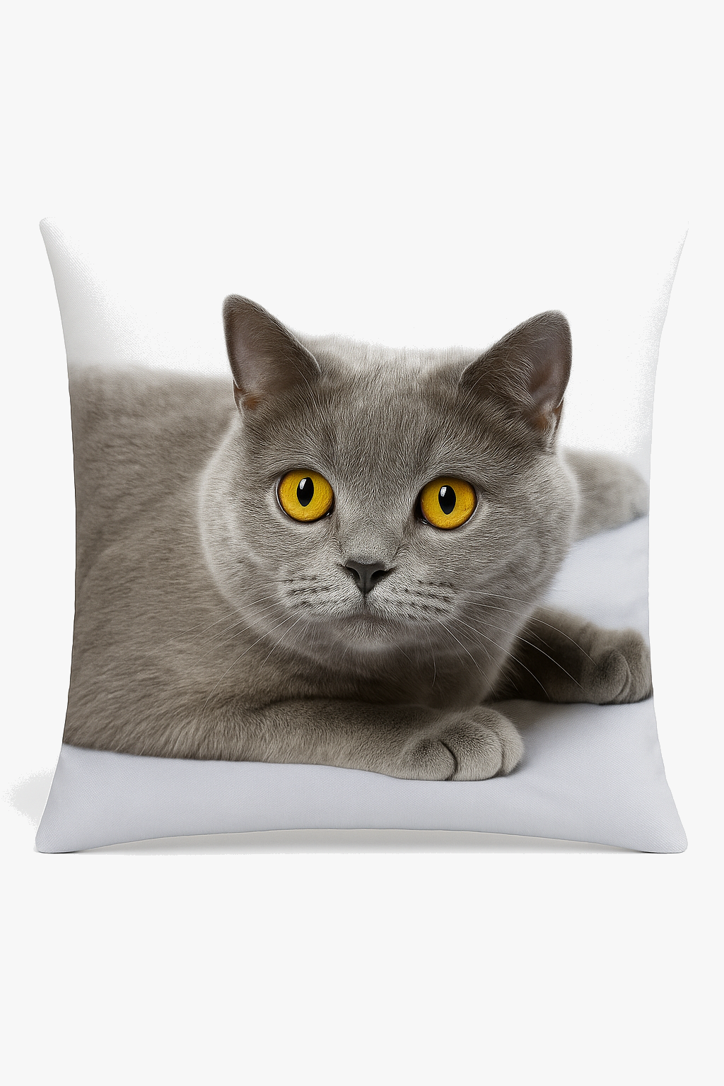 Charming Throw Pillow Cover with Cute Cat Pattern