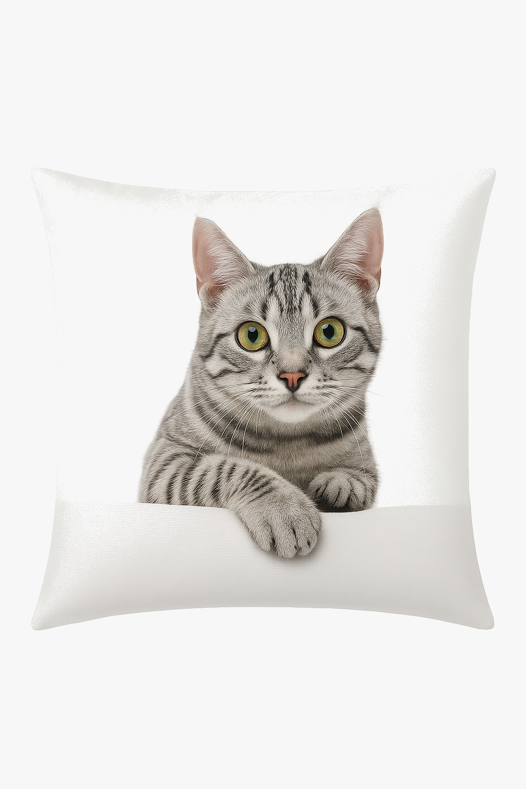 Decorative Throw Pillow Cover with Cute Cat Print for Sofa