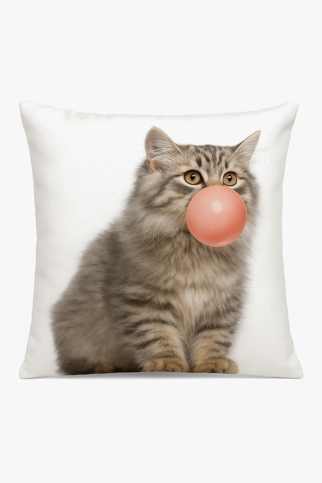 Decorative Throw Pillow Cover with Cute Cat Pattern