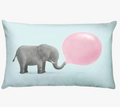 Decorative throw pillow cover with small animal motifs