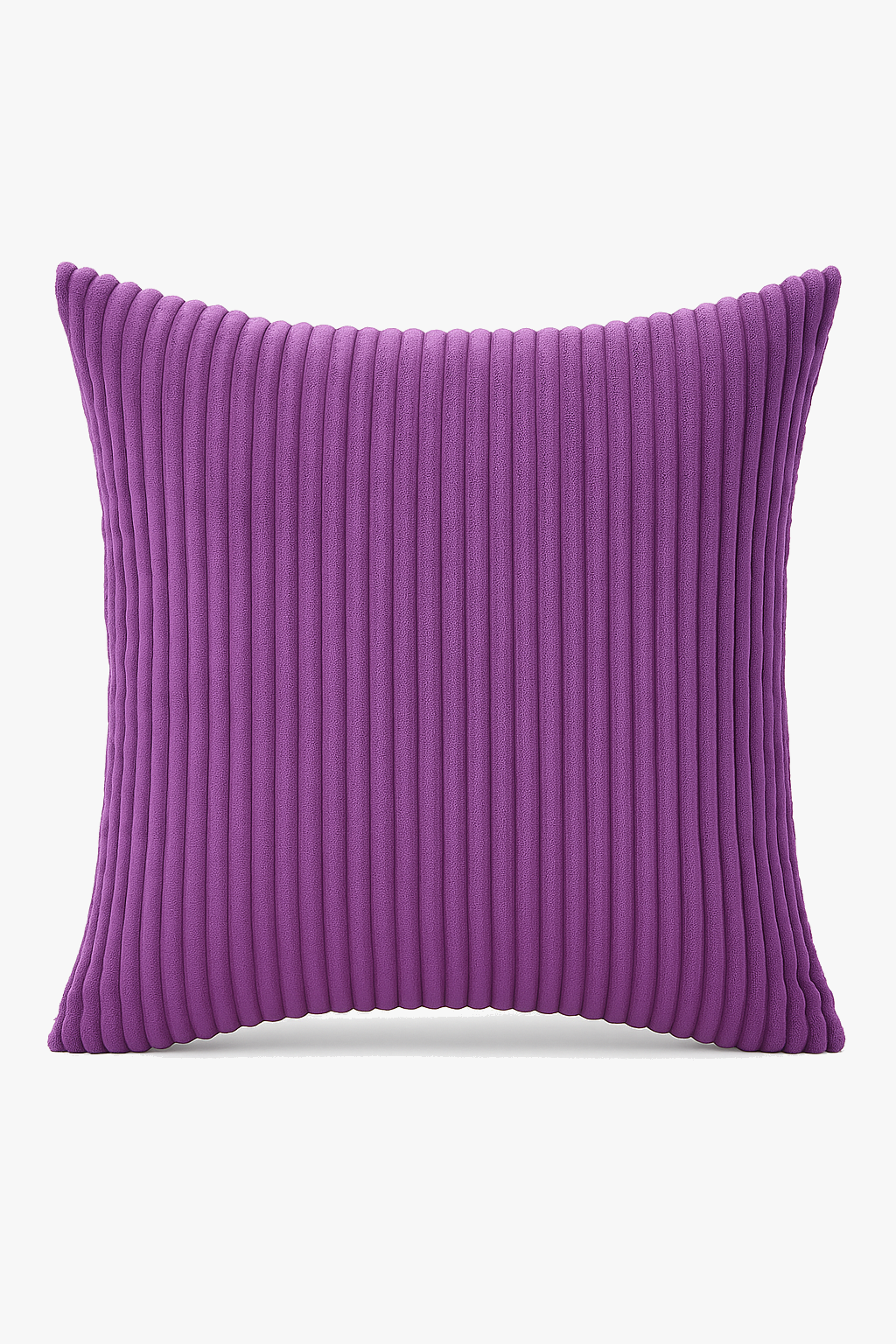 Decorative throw pillow cover in striped ribbed velvet available in several sizes
