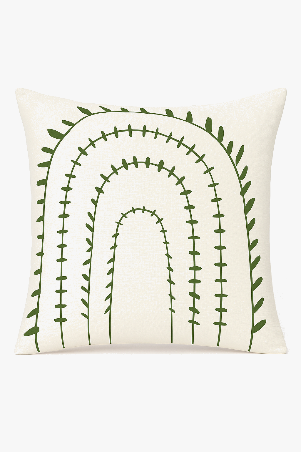 Decorative throw pillow cover green foliage for interior