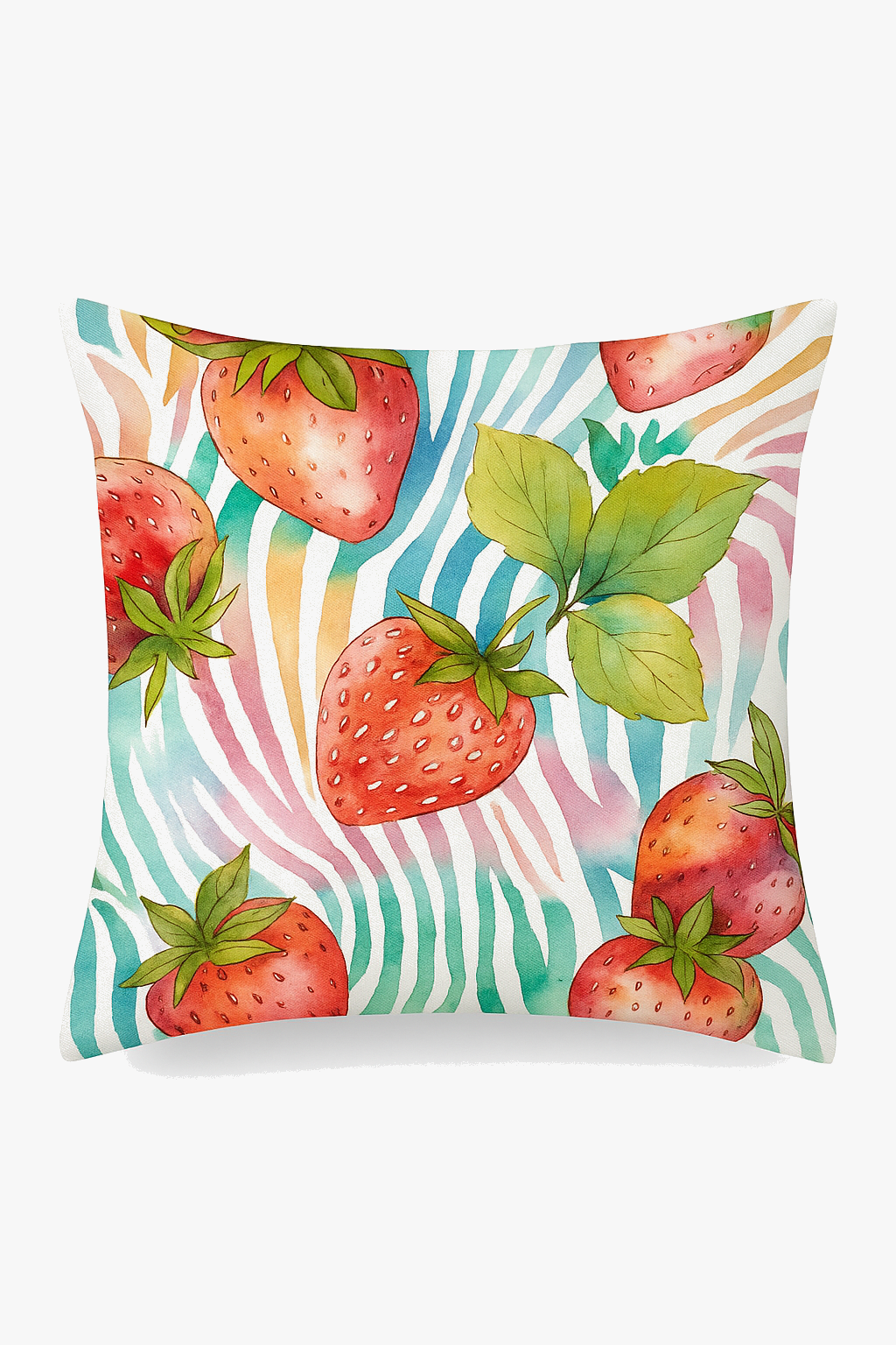 Decorative throw pillow cover summer fruit lemon orange watermelon