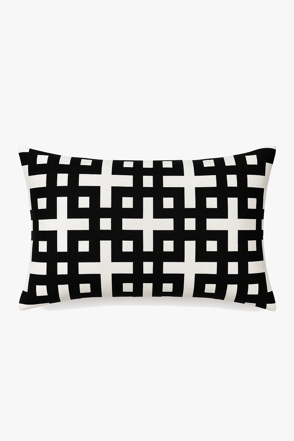 Black and White Geometric Throw Pillow Cover for Contemporary Homes