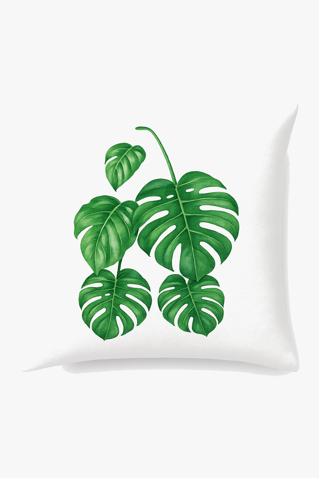 Stylized Palm Foliage Throw Pillow Cover