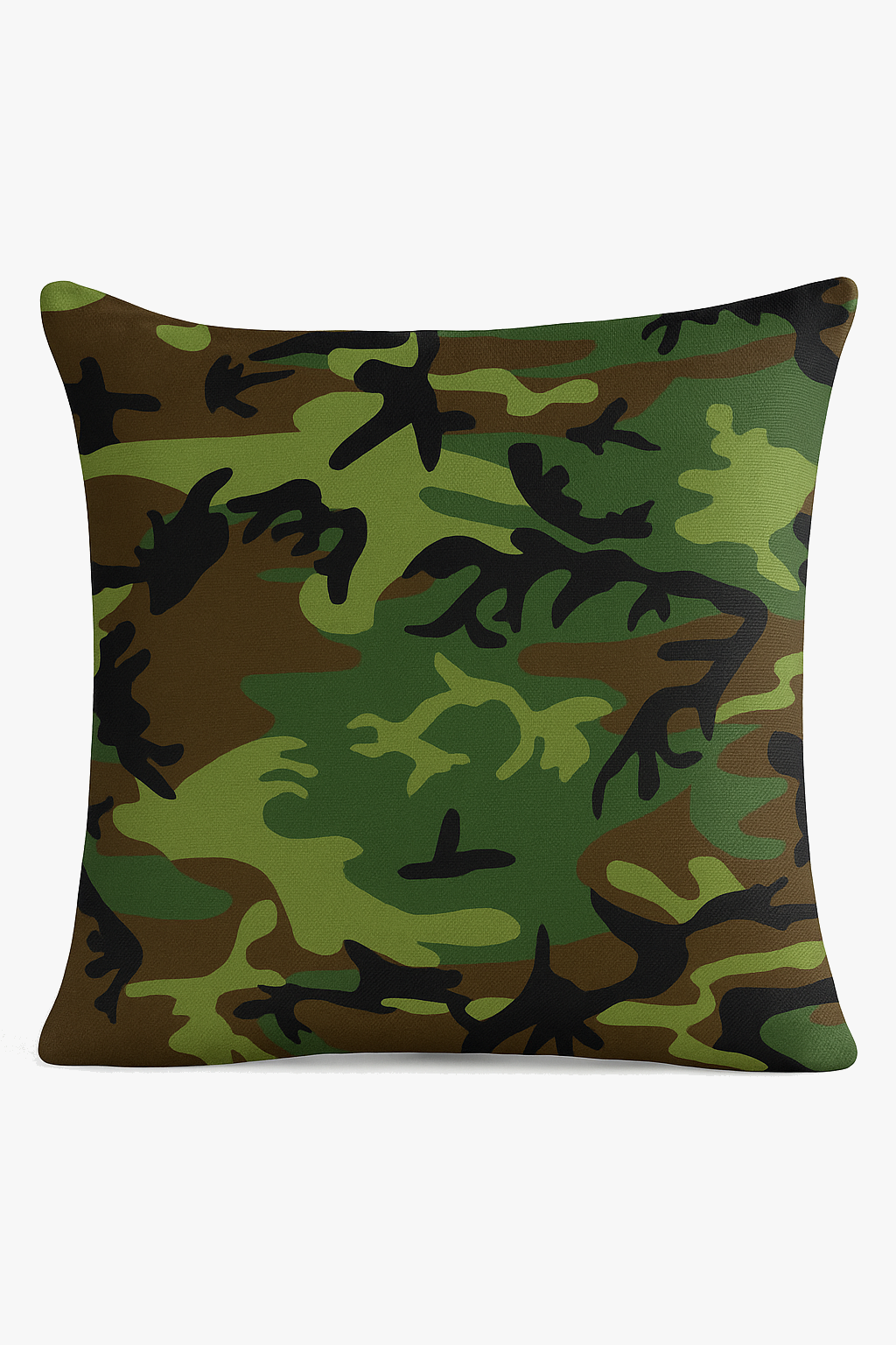 Decorative throw pillow cover with modern military camouflage pattern