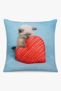 Cute Cat Print Decorative Throw Pillow Cover, Design 1